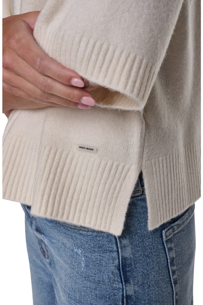 Boxy Short Sleeve Sweater, Alternate, color, EGGNOG