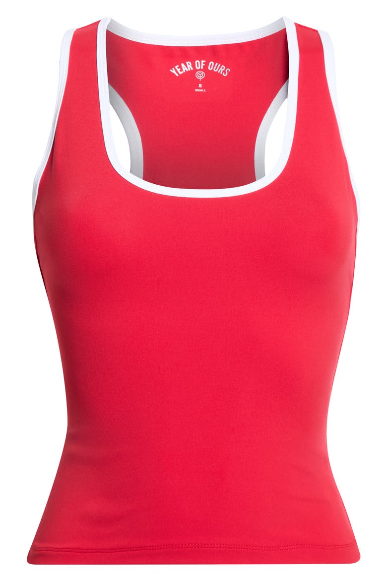 Back Cutout Tank, Main, color, CHERRY/WHITE