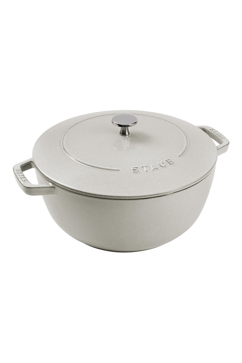 5-Quart Enameled Cast Iron Cocotte, Main, color, WHITE TRUFFLE