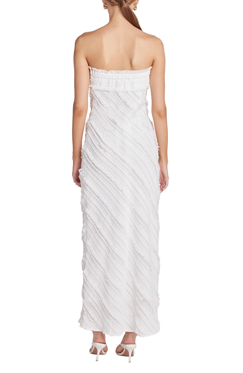 Endless Rose Ruffle Strapless Maxi Dress, Alternate, color, White