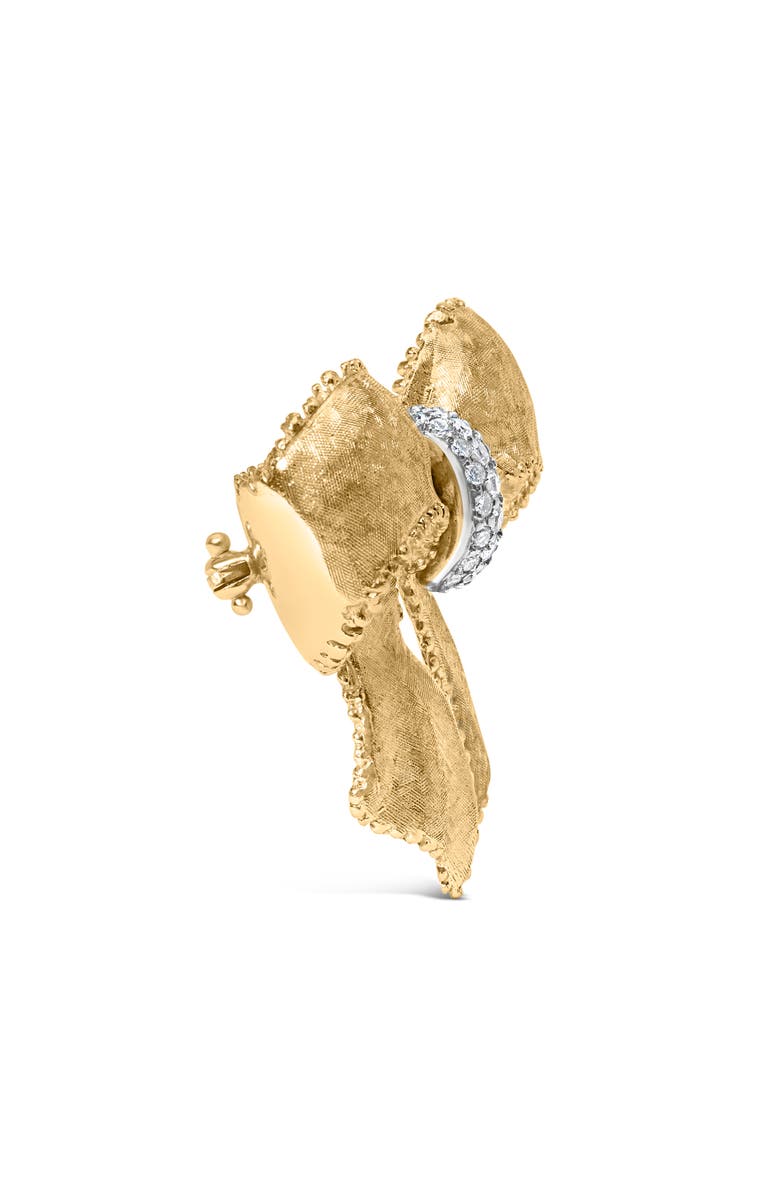 Haus of Brilliance 18K Yellow Gold and 3/5 Cttw Diamond Bow Pin Brooch, Alternate, color, Yellow