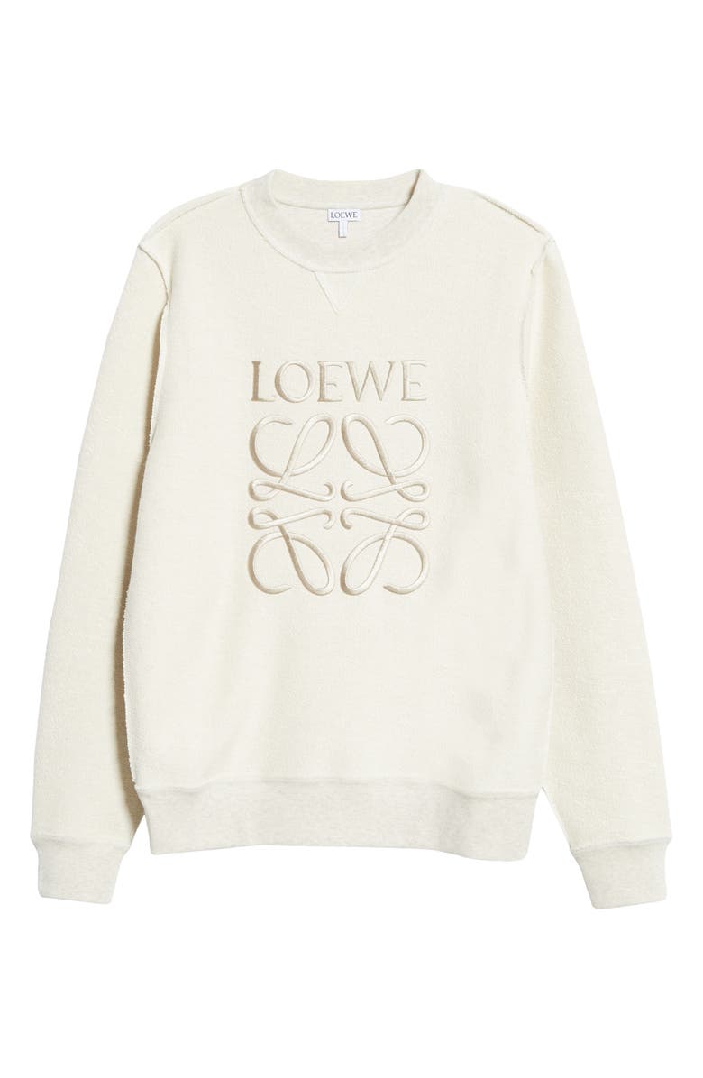 Loewe Logo Embroidered Inside Out Sweatshirt, Alternate, color, 