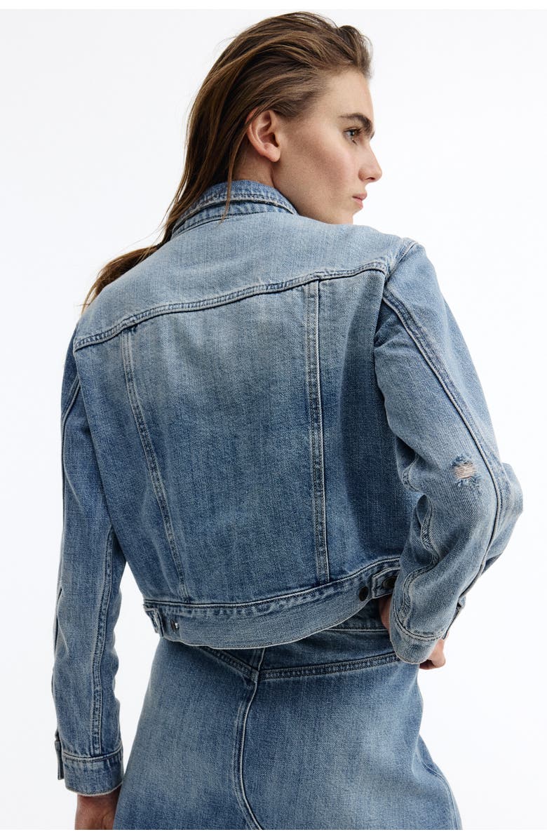 H&M Denim Jacket, Alternate, color, Light Denim Blue