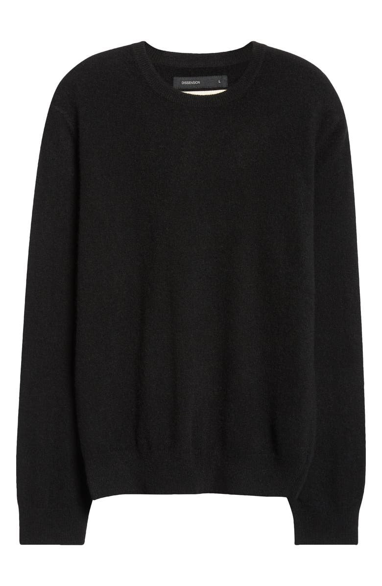 FRENCKENBERGER Mini Crewneck Cashmere Sweater, Alternate, color, Black