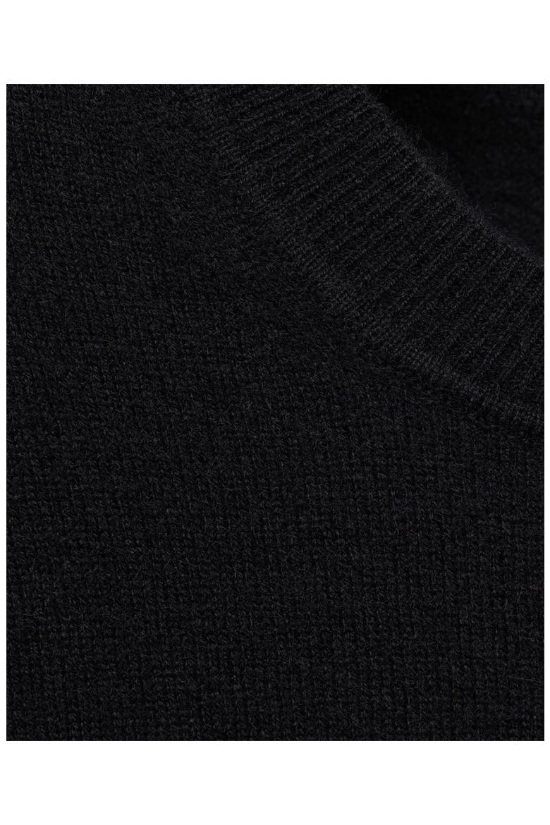 Cashmere Round Neck Sweater, Alternate, color, BLACK