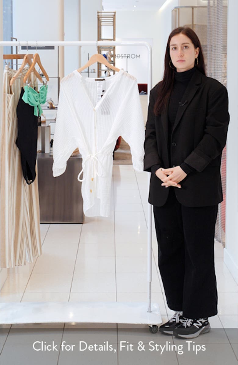 Lilou Button-Up Drawstring Cover-Up, sales video thumbnail