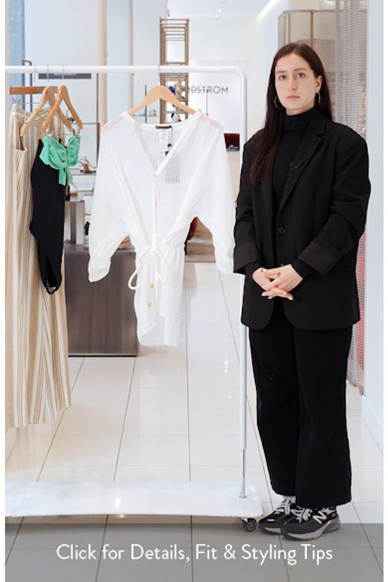 Lilou Button-Up Drawstring Cover-Up video