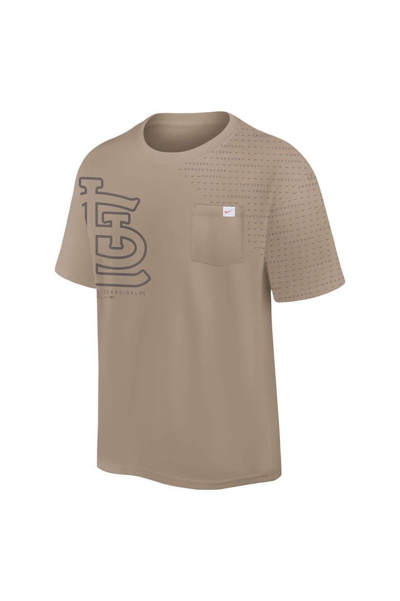Men's Nike Khaki St. Louis Cardinals Statement Max90 Pocket T-Shirt, Alternate, color, Khaki