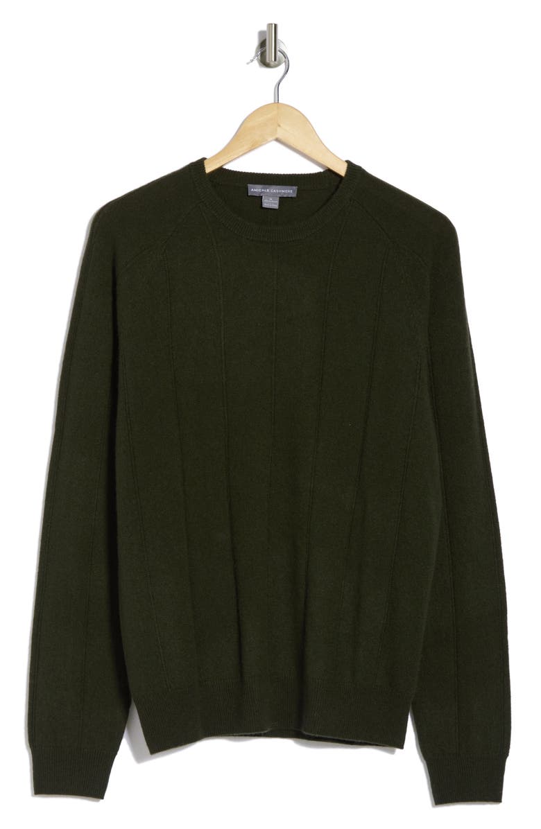 Amicale Wide Rib Cashmere Sweater, Alternate, color, Olive