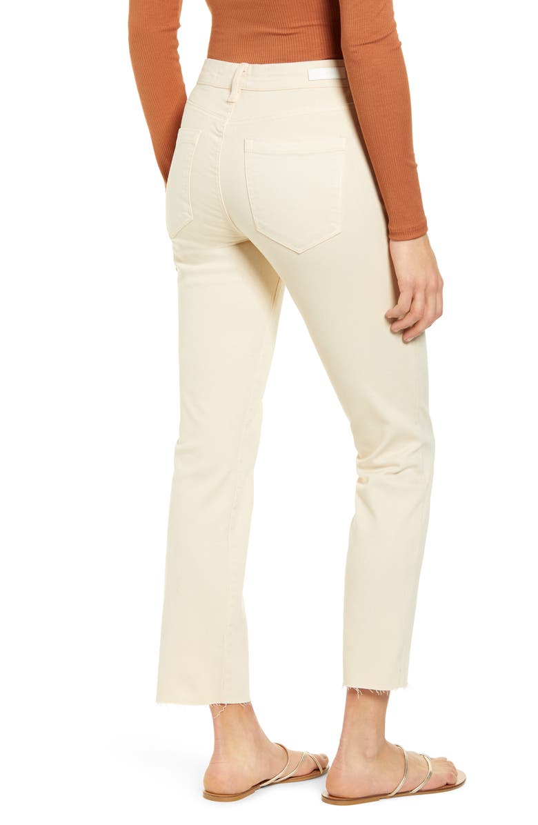 BLANKNYC Madison High Waist Raw Hem Crop Straight Leg Jeans, Alternate, color, 