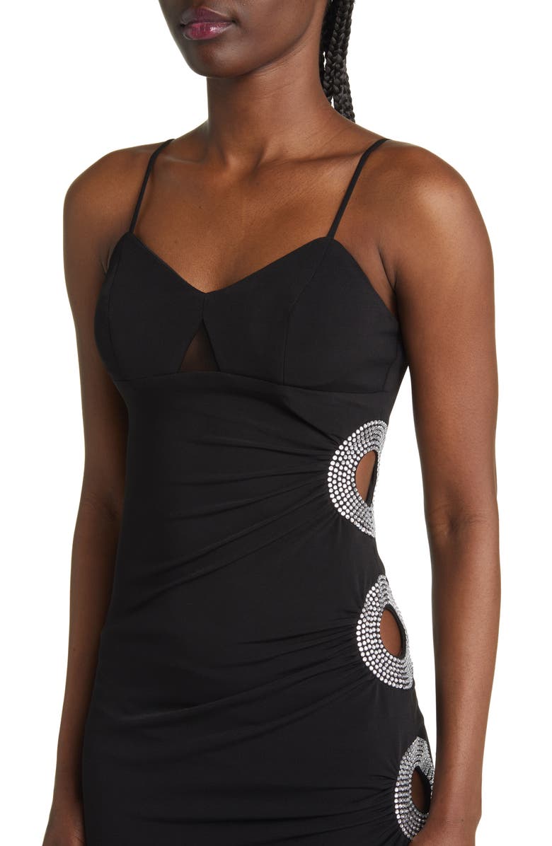 NEXT UP Crystal Ruched Body-Con Gown, Alternate, color, 