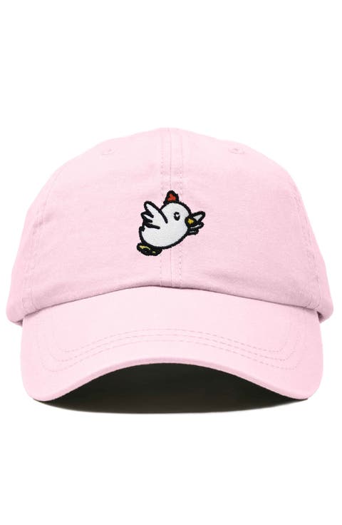 Chicken Embroidered Cotton Cap
