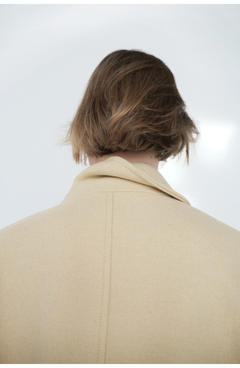 H&M Oversized Wool-blend Coat, Alternate, color, Light Yellow