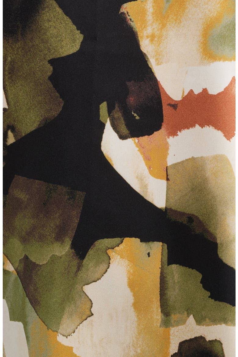 Abstract Print Short Sleeve Top, Alternate, color, BAY LEAF MULTI