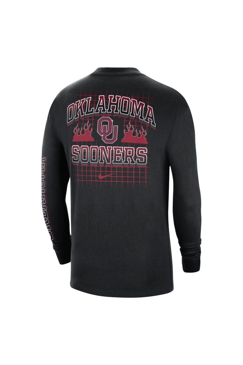 Men's Nike Black Oklahoma Sooners Tour Max 90 Long Sleeve T-Shirt, Alternate, color, Black