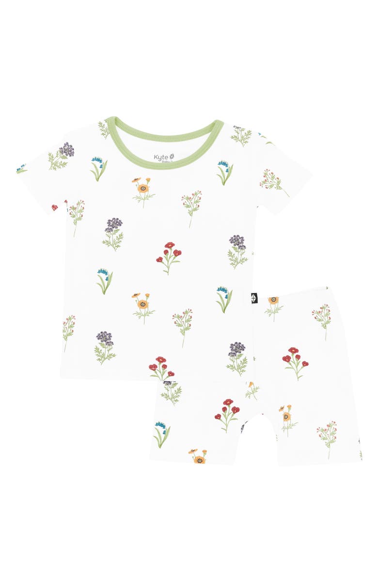 Kyte BABY Kids' Fitted Two-Piece Pajamas, Main, color, Wildflower