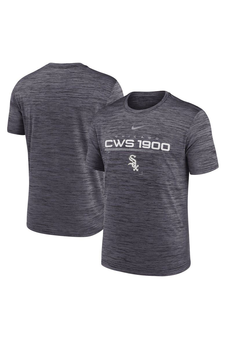 Men's Nike Black Chicago White Sox Wordmark Velocity Performance T-Shirt, Main, color, Heather Black