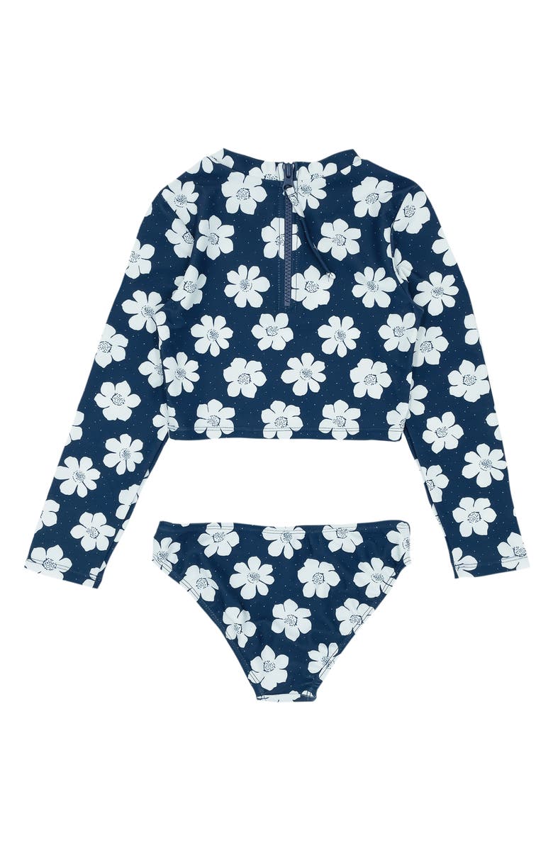 Feather 4 Arrow Kids' Waves 4 Days Long Sleeve Two-Piece Rashguard Swimsuit, Alternate, color,