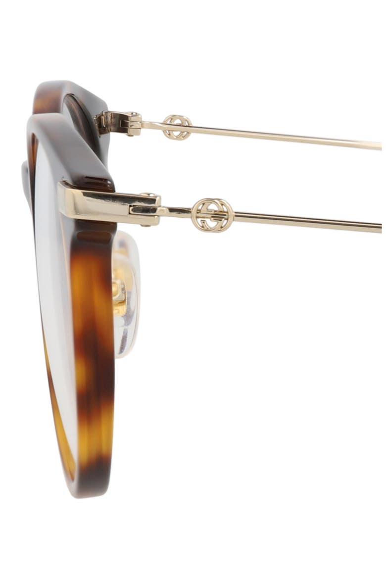 51mm Round Optical Glasses, Alternate, color, HAVANA GOLD TRANSPARENT