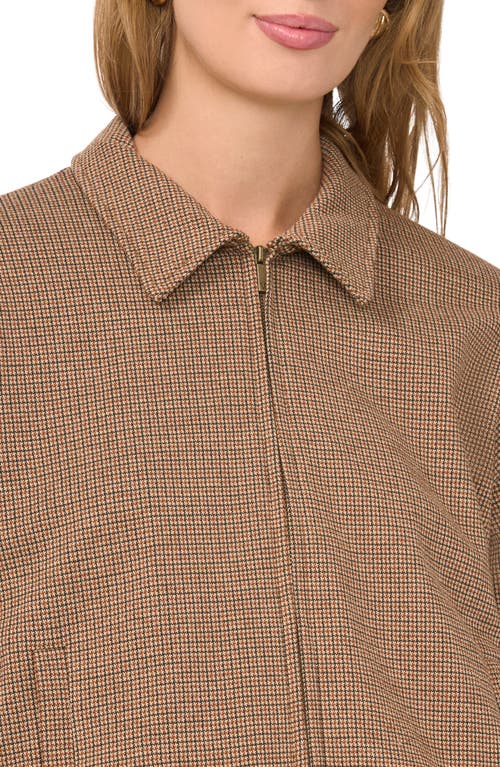 Vince Camuto Microcheck Jacket In Brown