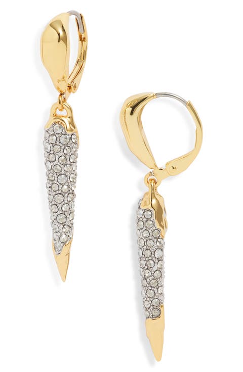 Solanales Crystal Pavé Spear Drop Earrings