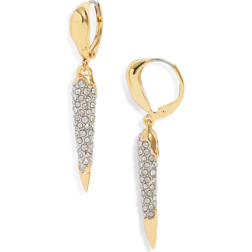 Alexis Bittar Solanales Crystal Spear Earrings In Gold