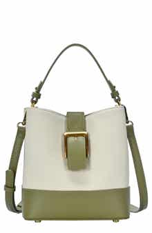 Canvas Buckle Bucket Bag