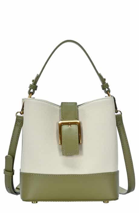Canvas Buckle Bucket Bag