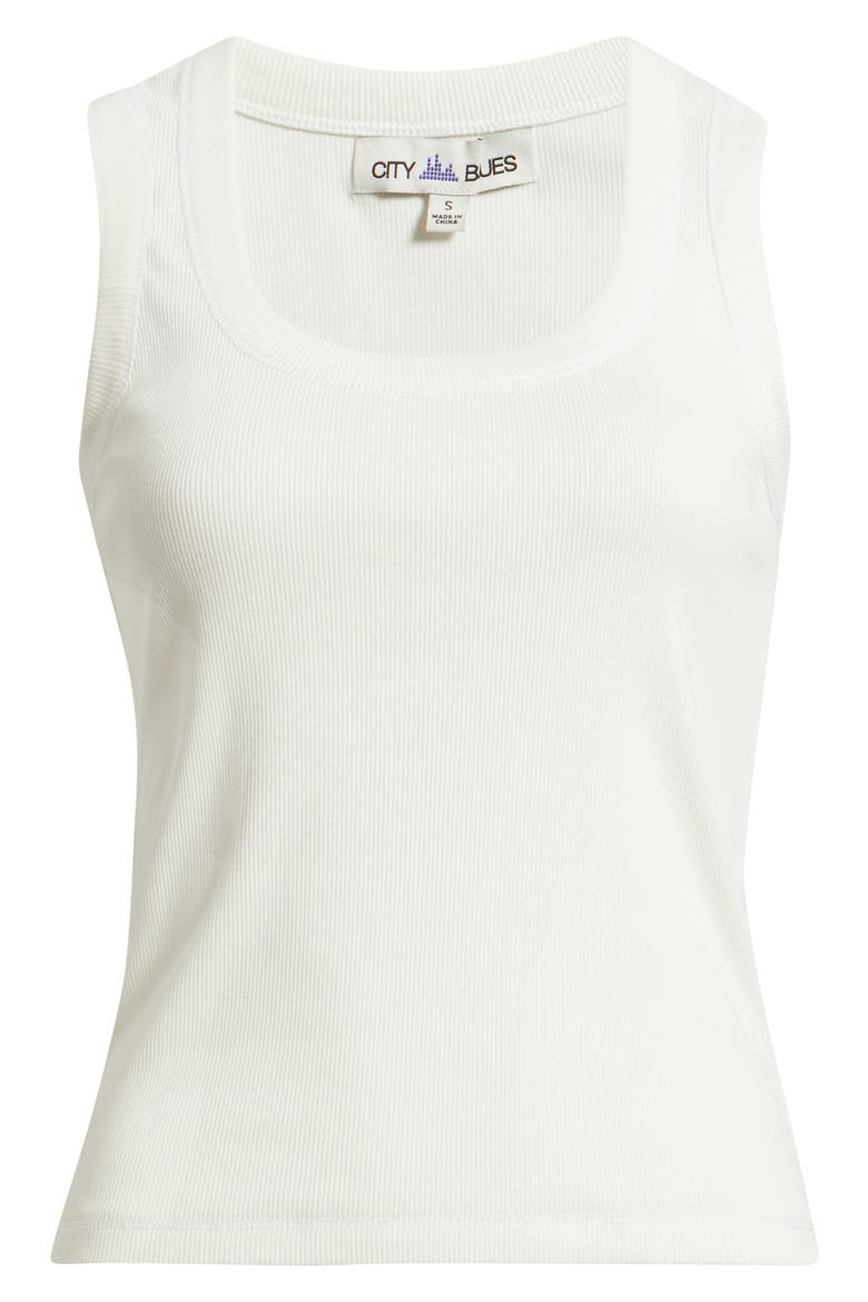 Square Neck Tank, Alternate, color, WHITE
