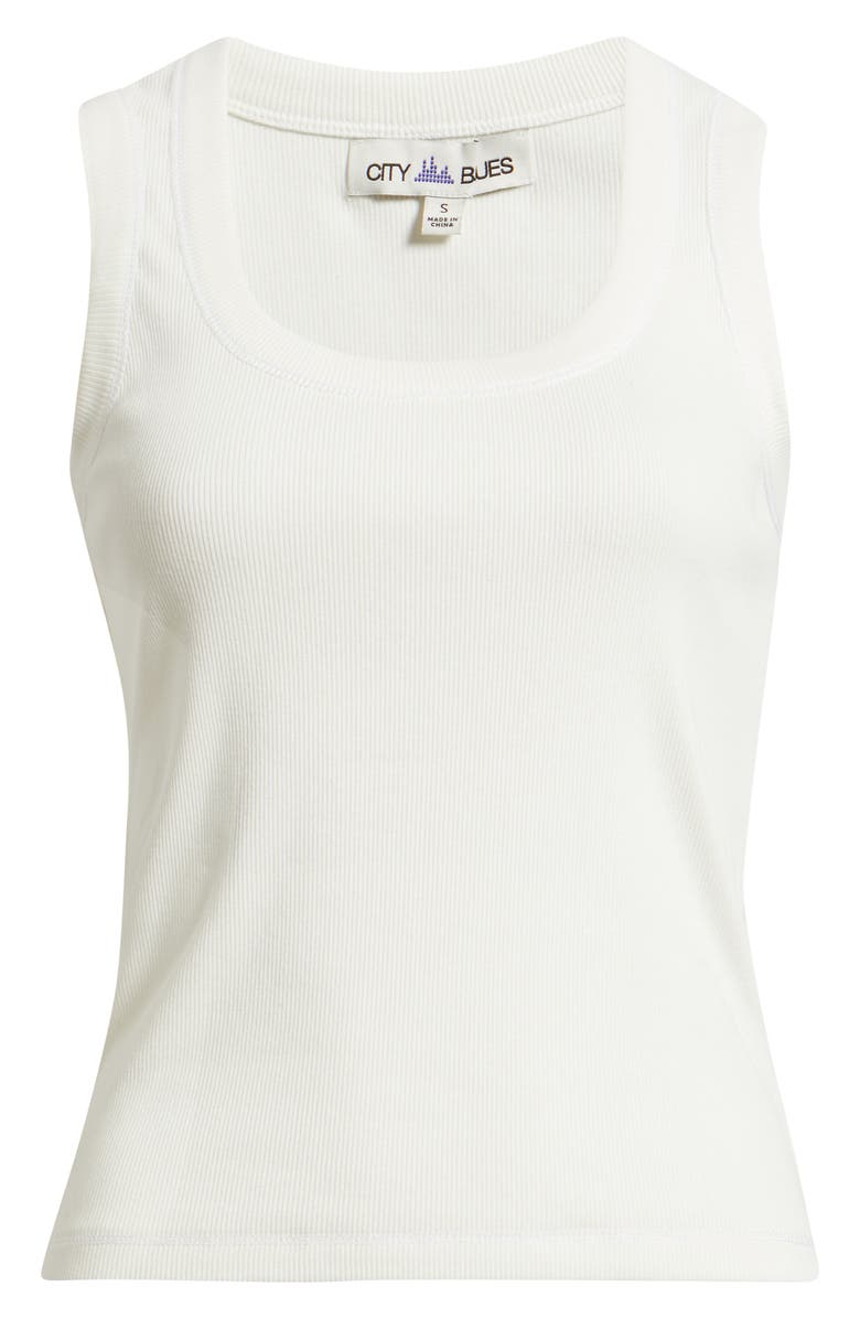 CITY BLUES Square Neck Tank, Alternate, color, White