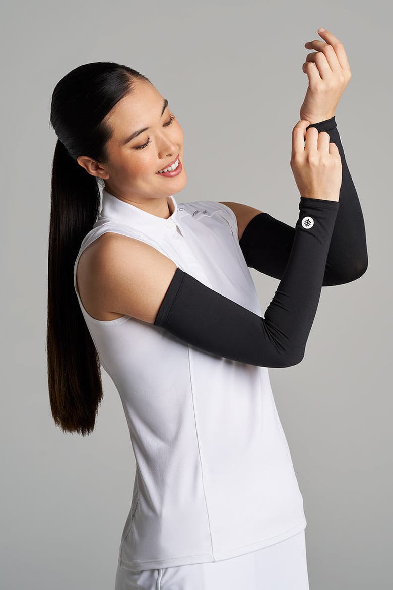 Women's MaxShield Performance Arm Sleeves, UPF 50+ Sun Protection, Alternate, color, Black