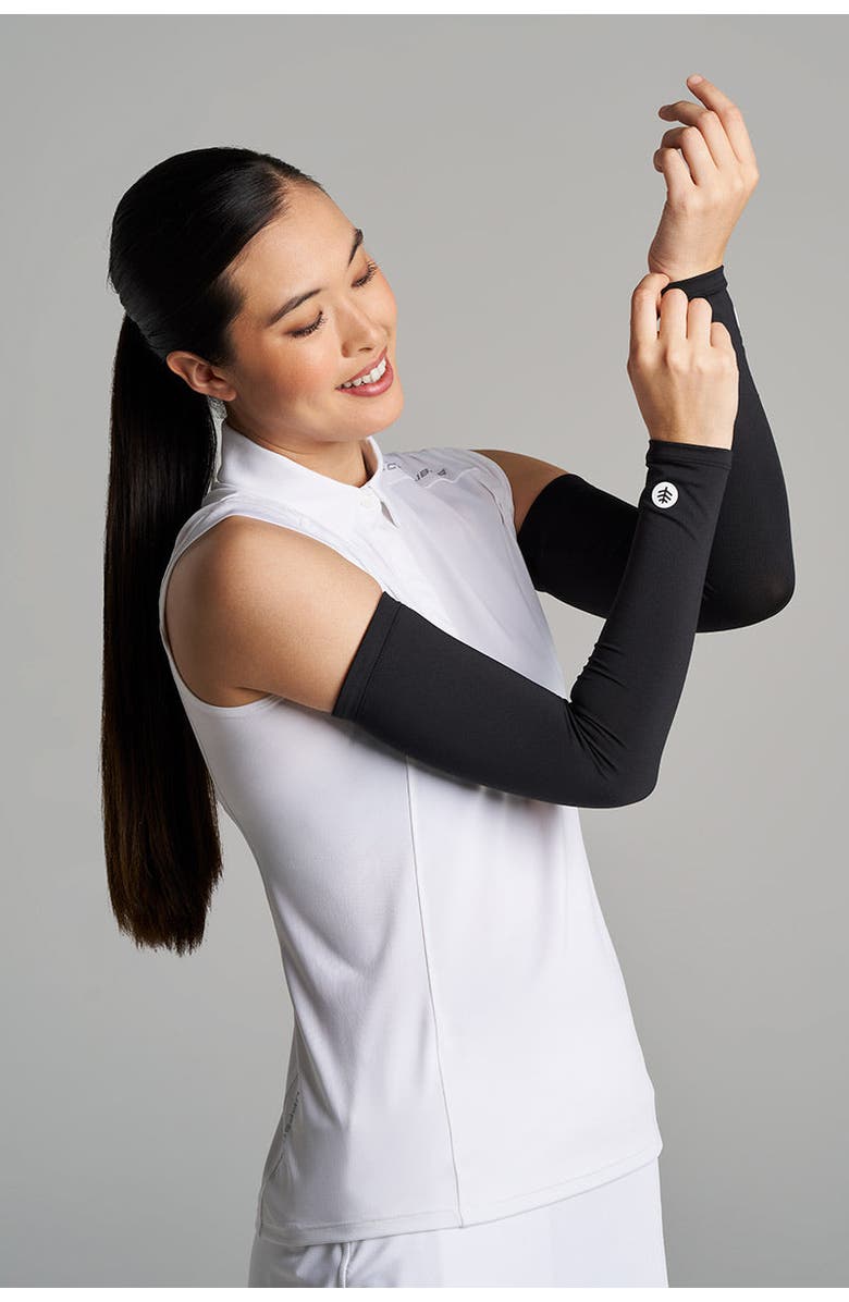 Coolibar Women's Performance Arm Sleeves - UPF 50+ Sun Protection - MaxShield, Alternate, color, Black