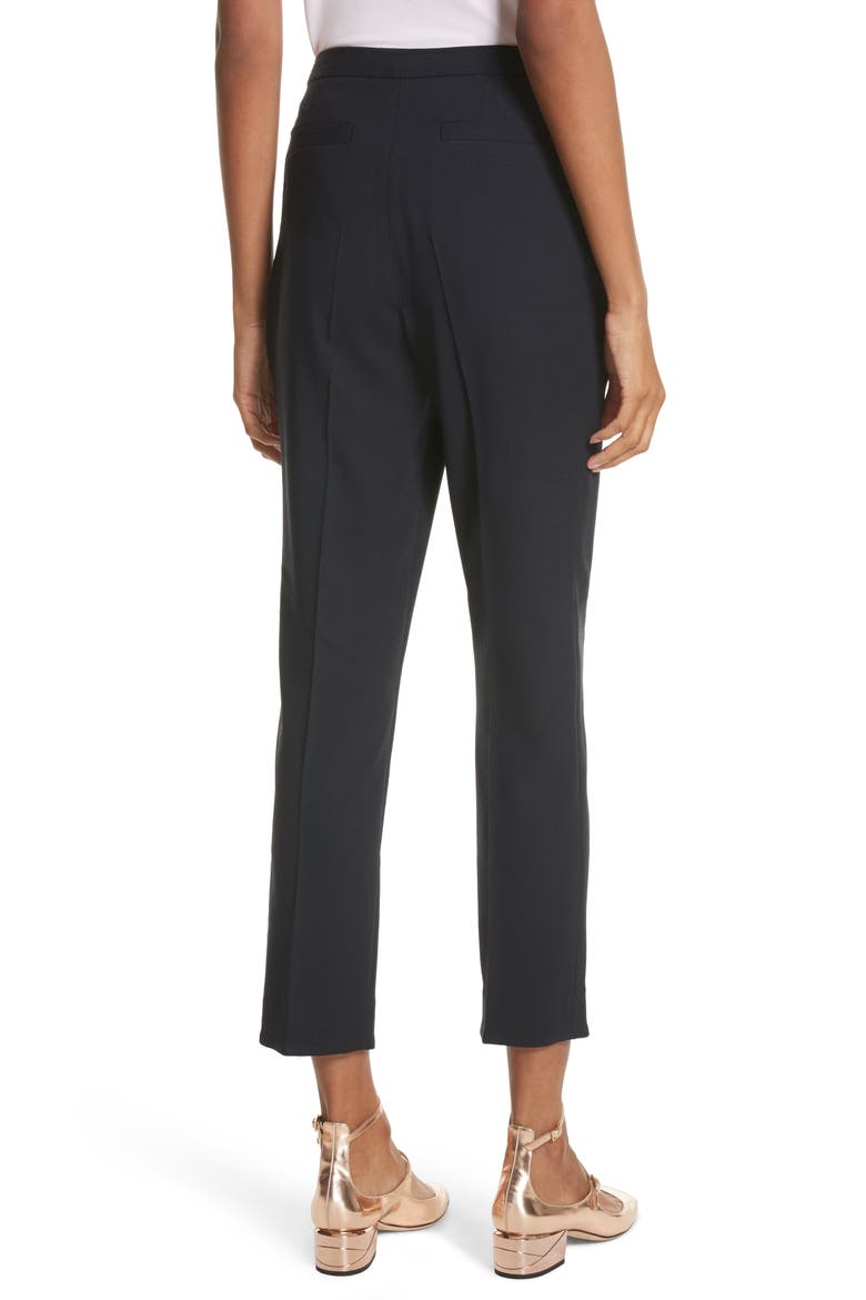 Ted Working Title Front Slit Skinny Trousers, Alternate, color, NAVY