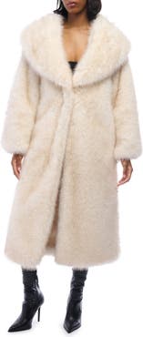 AZALEA WANG Toasted Marshmallow Faux Fur Coat