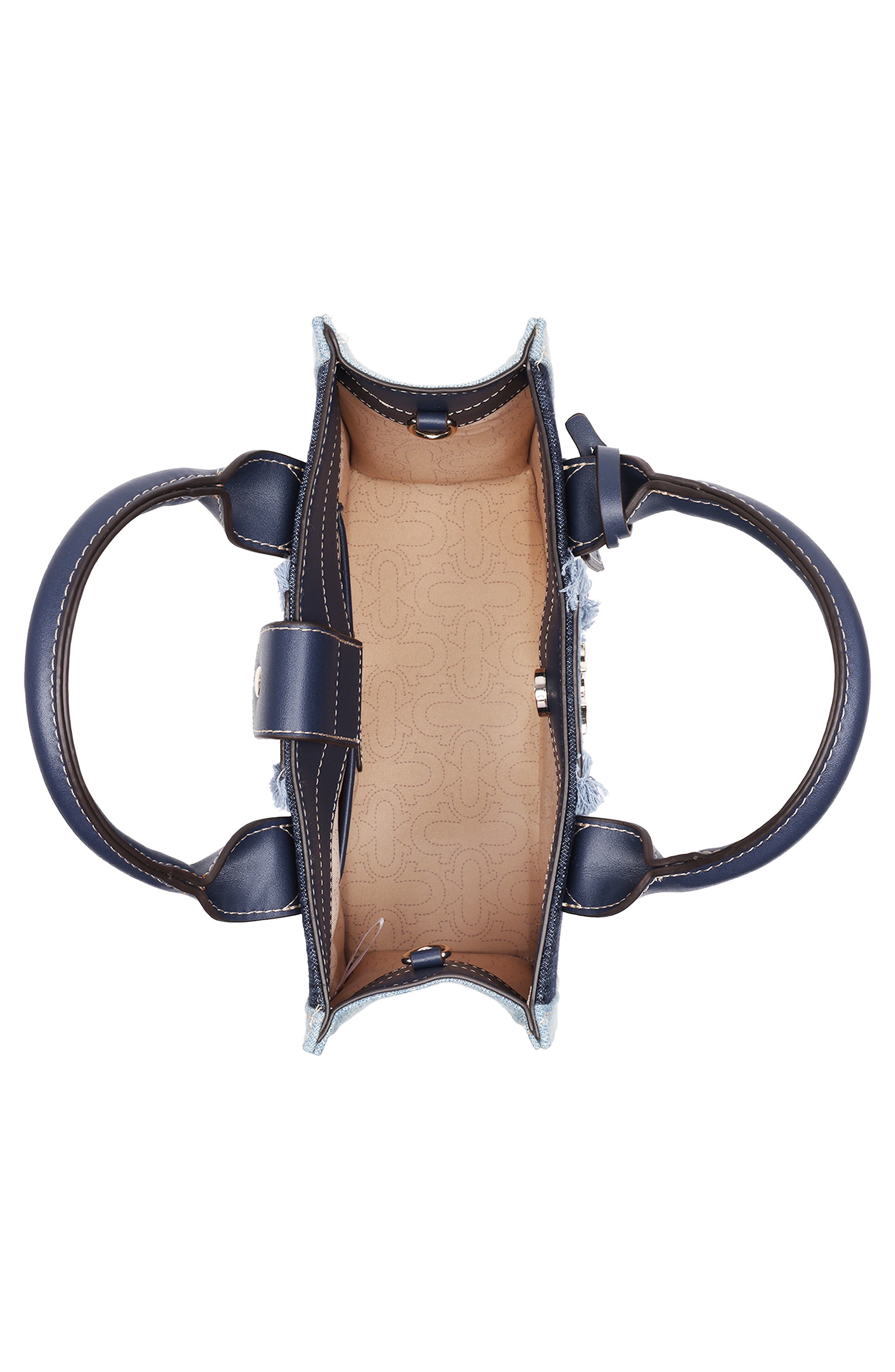 True Religion Frayed Denim Modern Tote Bag, Alternate, color, Denim/ Blue