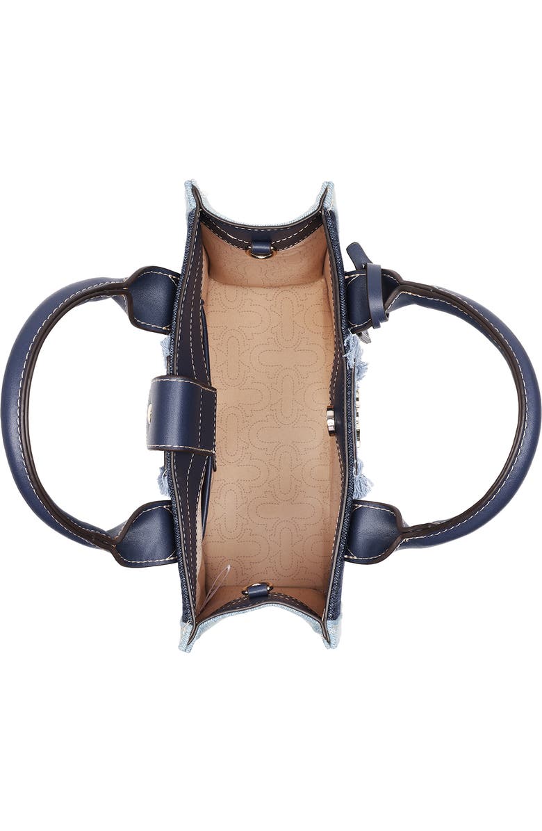 True Religion Frayed Denim Modern Tote Bag, Alternate, color, Denim/ Blue