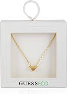 GUESS Pavé Cubic Zirconia Triangle Pendant Necklace