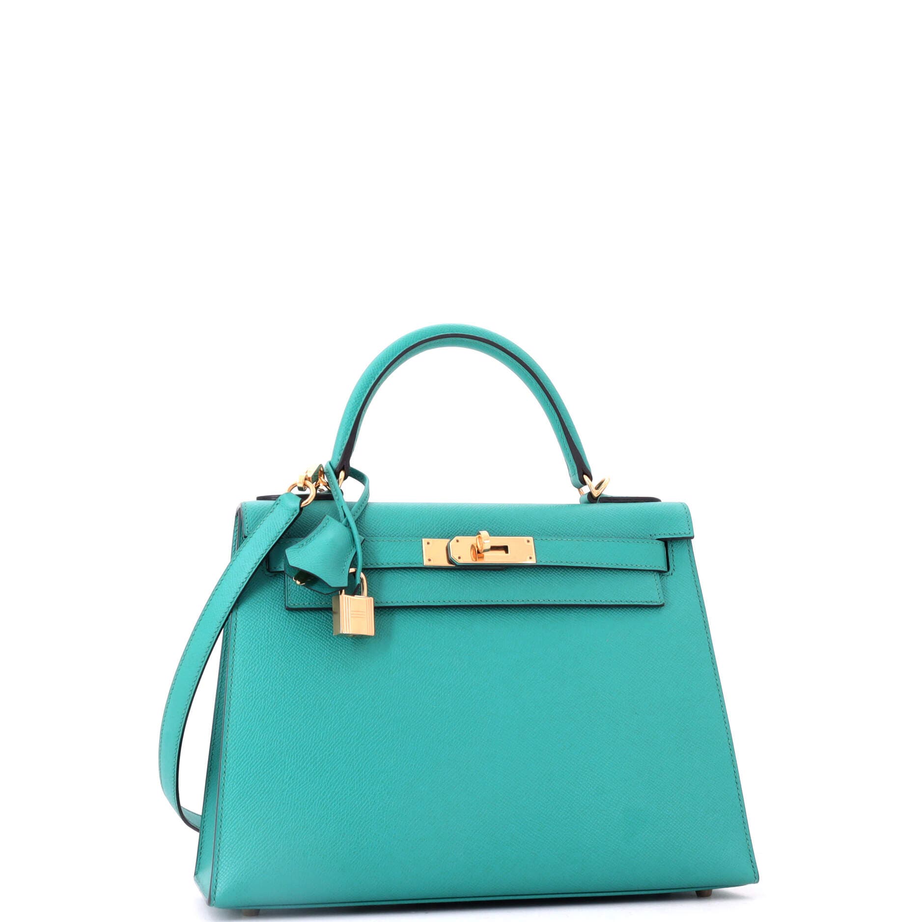 Kelly Handbag Blue Epsom with Gold Hardware 28, Alternate, color, Blue