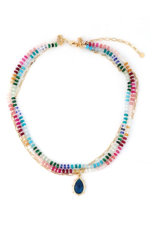 Panacea Beaded Layered Necklace In Multi