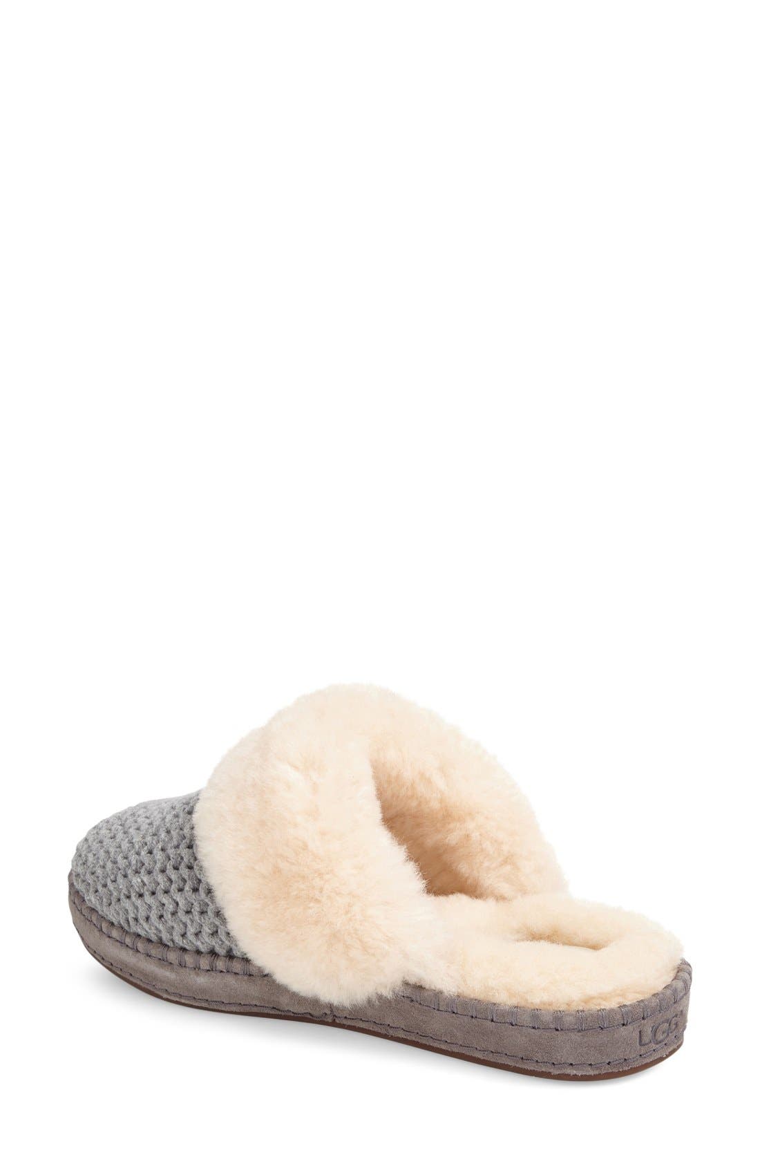 Aira Knit Scuff Slipper, Alternate, color, GREY KNIT