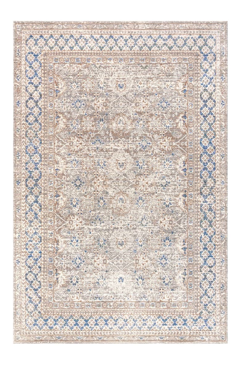 JONATHAN Y Goa Floral Medallion Traditional Area Rug, Main, color, Gray/Blue