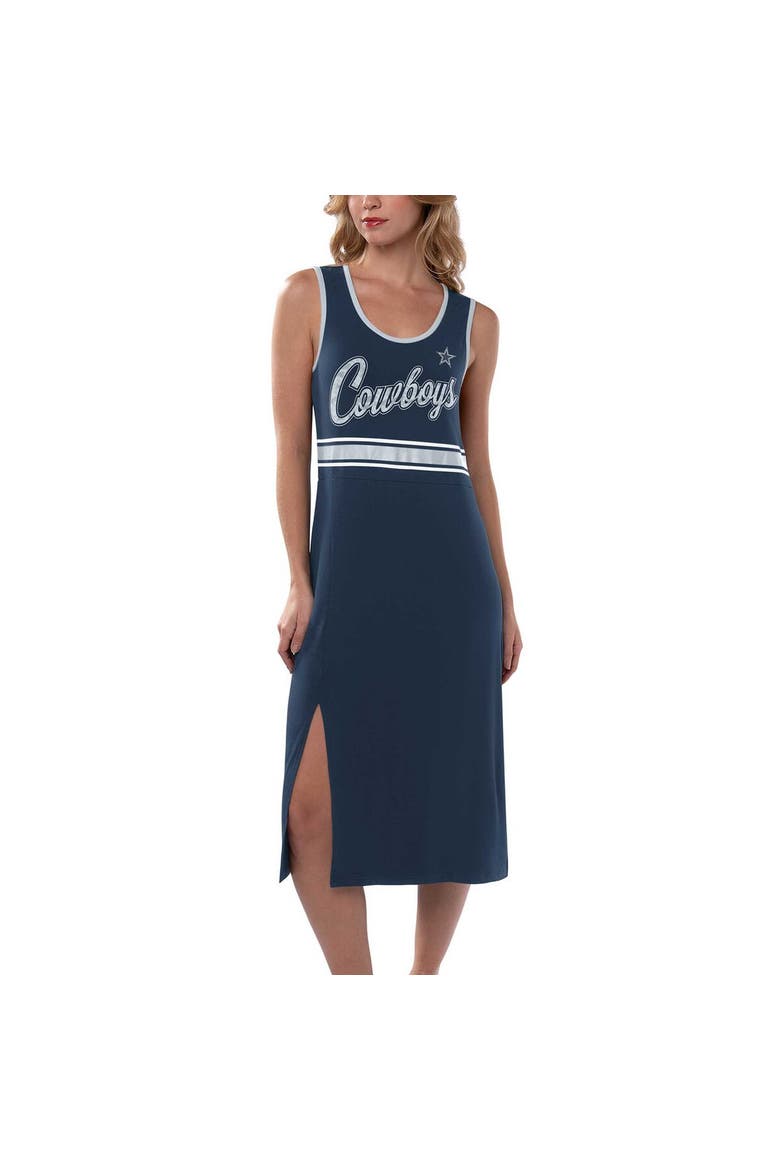 Women's G-III 4Her by Carl Banks Navy Dallas Cowboys Main Field Maxi Dress, Main, color, Navy