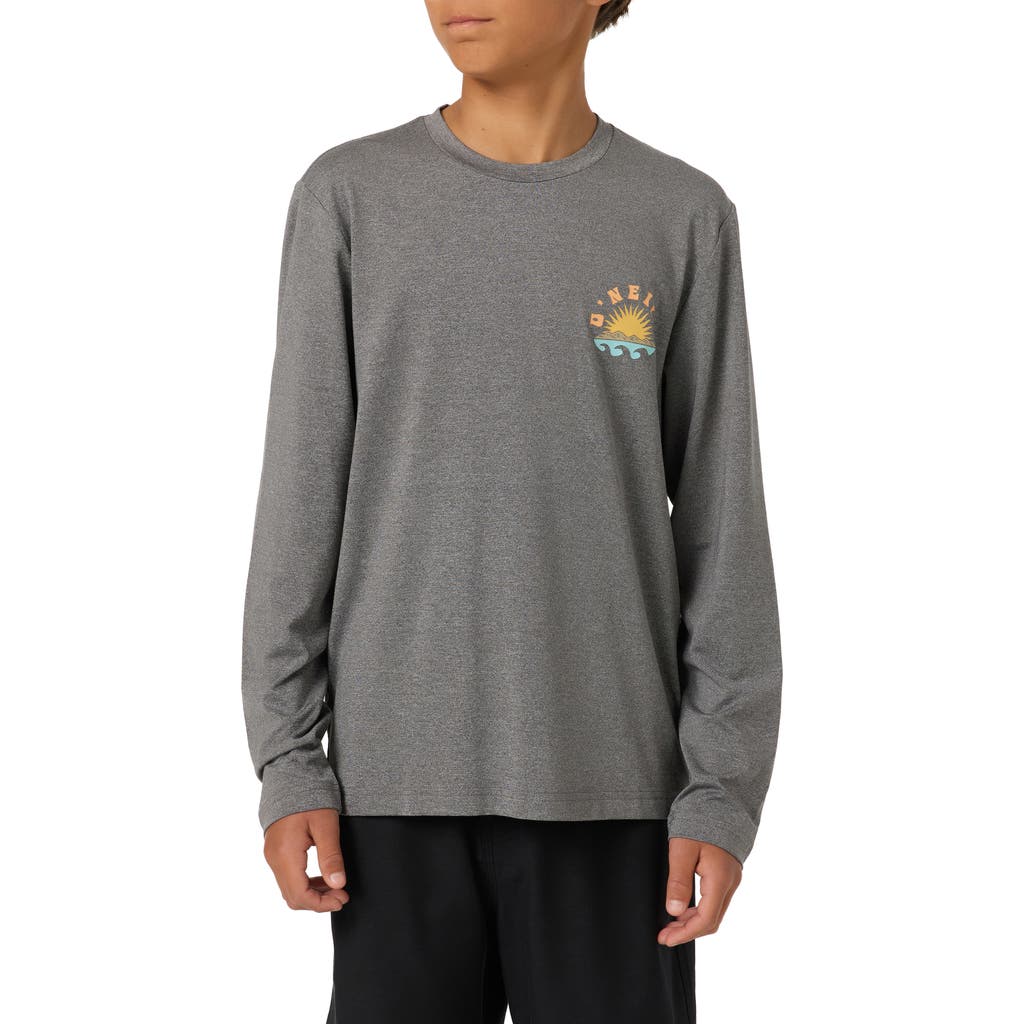O'neill Kids' Solar Senic Upf 50 Long Sleeve Rashguard In Brown