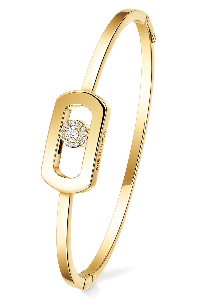 Messika So Move Diamond 18K Gold Bangle Bracelet, Main, color, Yellow Gold