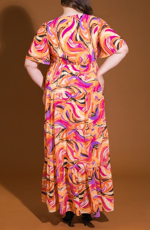 Flying Tomato Printed Tiered Maxi Dress