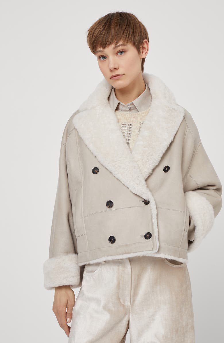 Brunello Cucinelli Shearling reversible outerwear, Alternate, color, 