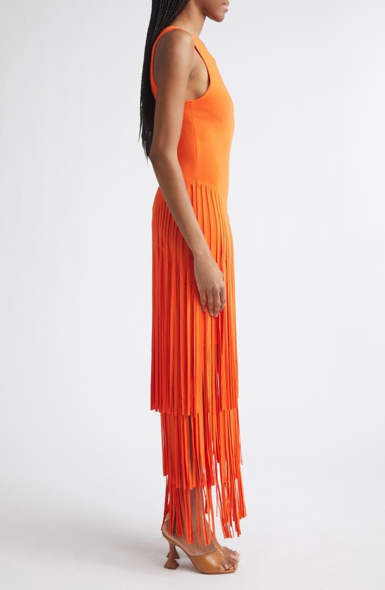 Toccin Jora Drop Waist Fringe Hem Maxi Dress, Alternate, color,