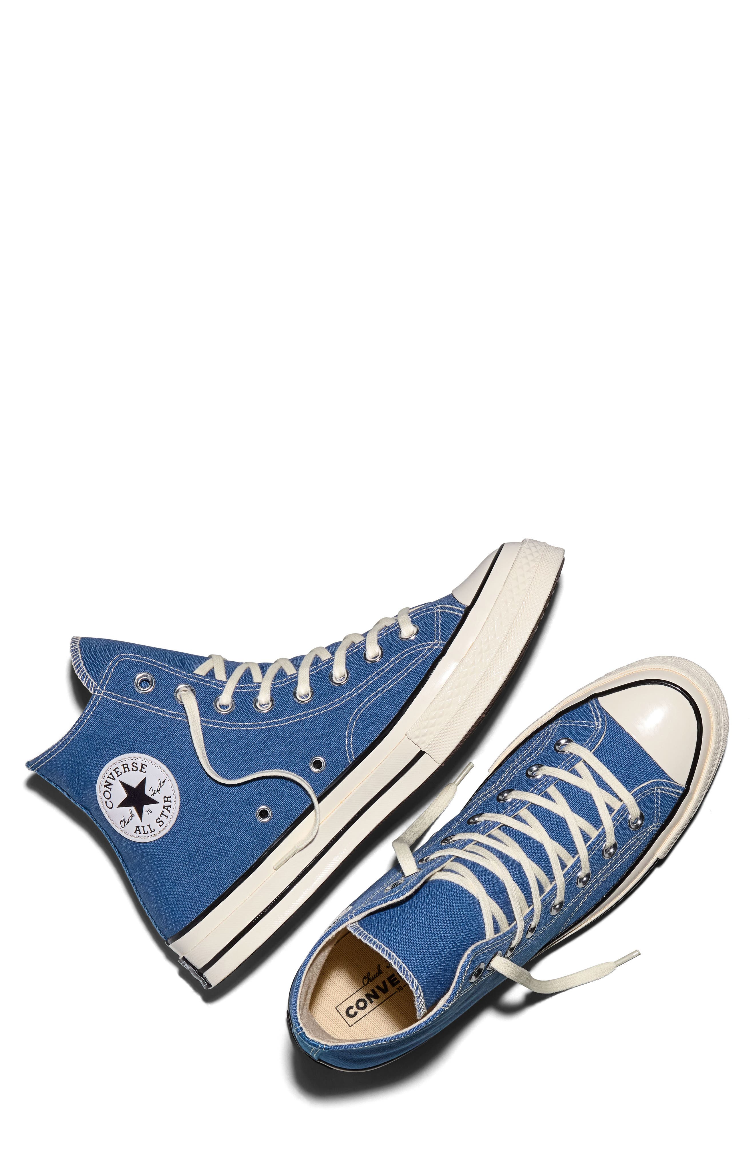 Chuck 70 High Top Sneaker, Alternate, color, ARMOR BLUE/ EGRET/ BLACK