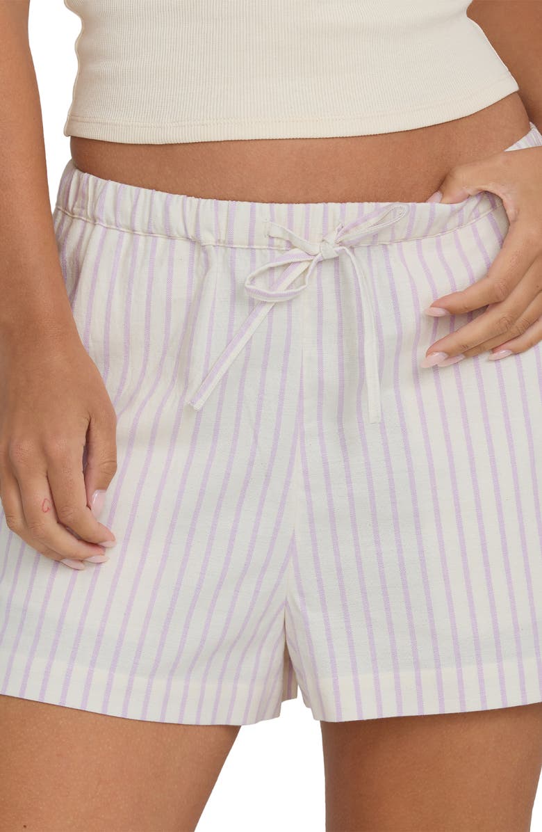 Billabong <p>Wanderer Stripe Drawstring Shorts</p>, Alternate, color, Vintage Violet