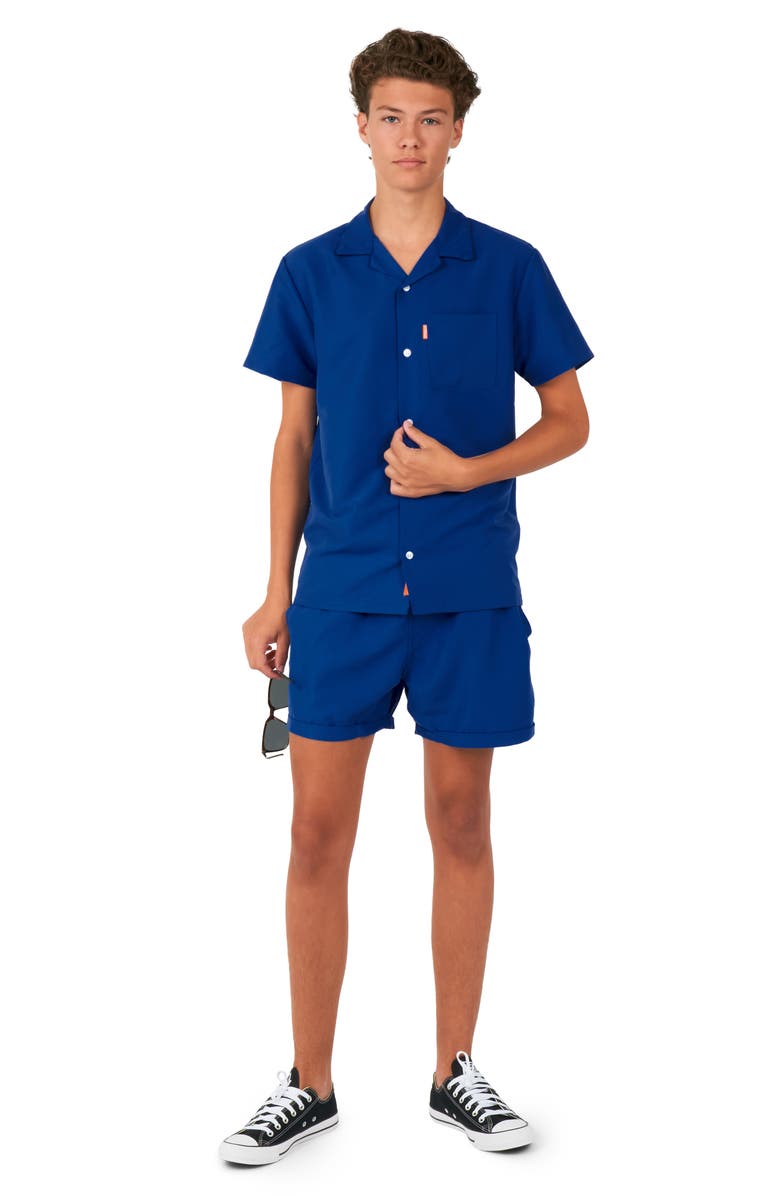 OppoSuits Kids' Navy Royale Camp Shirt & Shorts Set, Main, color, Navy